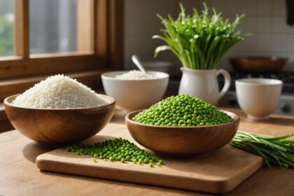 Protéines de pois et de riz pour une nutrition végétalienne équilibrée